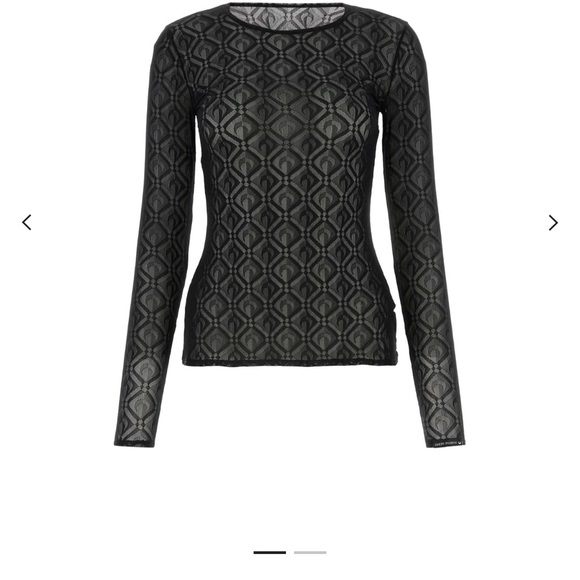 Marine Serre Monogram Mesh Jacquard Top - Picture 3 of 3